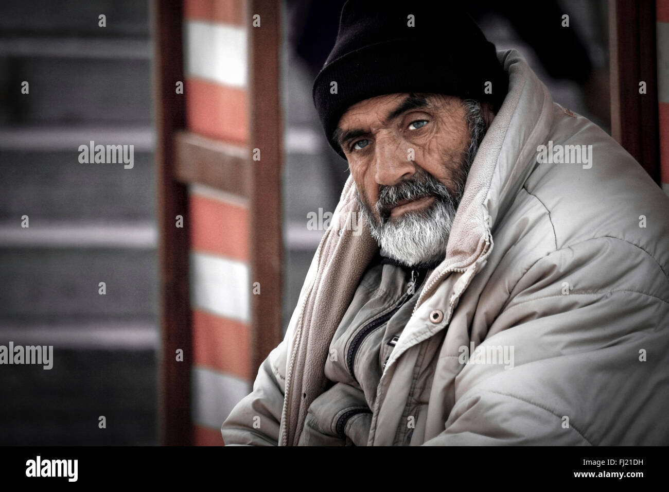 Turkish man with beard in Istanbul Stock Photo