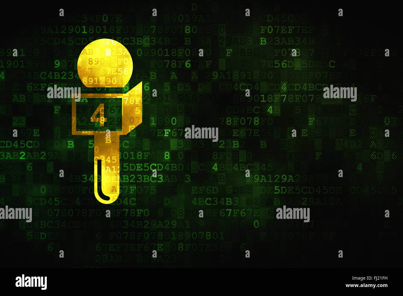 News concept: Microphone on digital background Stock Photo - Alamy