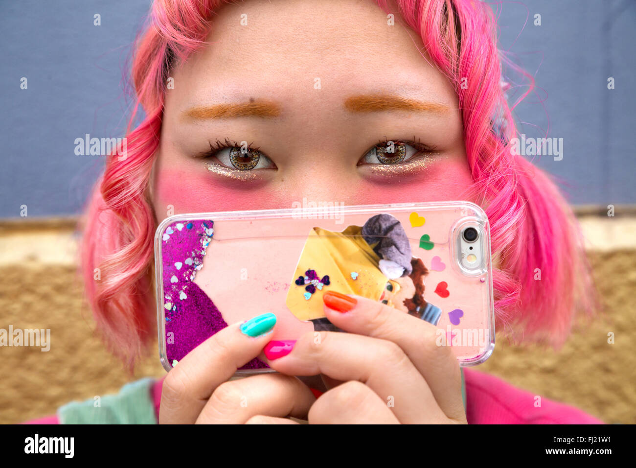 Japanese girl (kawaii fashion trend)  in Tokyo Stock Photo