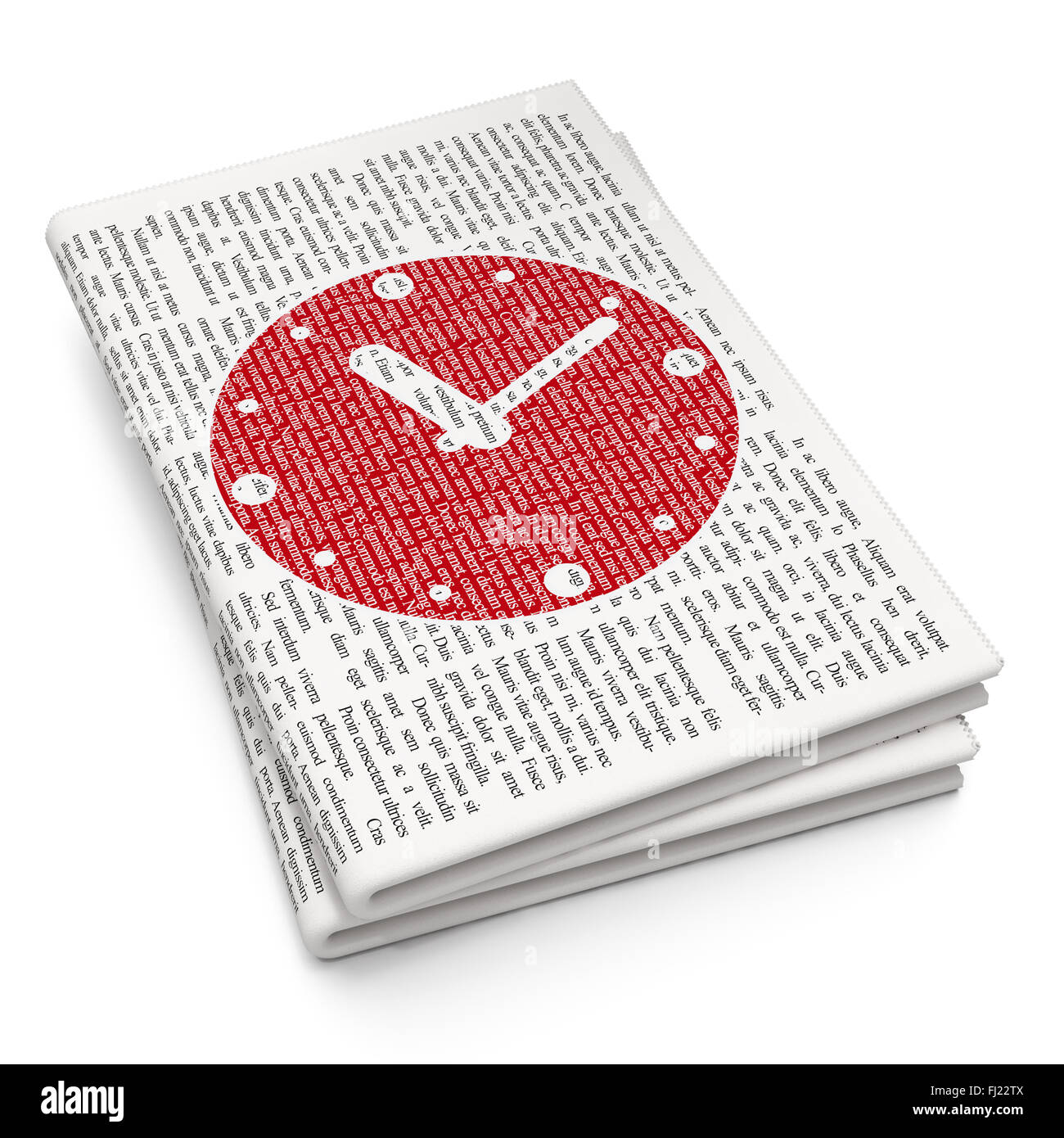 Time concept Clock on Newspaper background Stock Photo Alamy