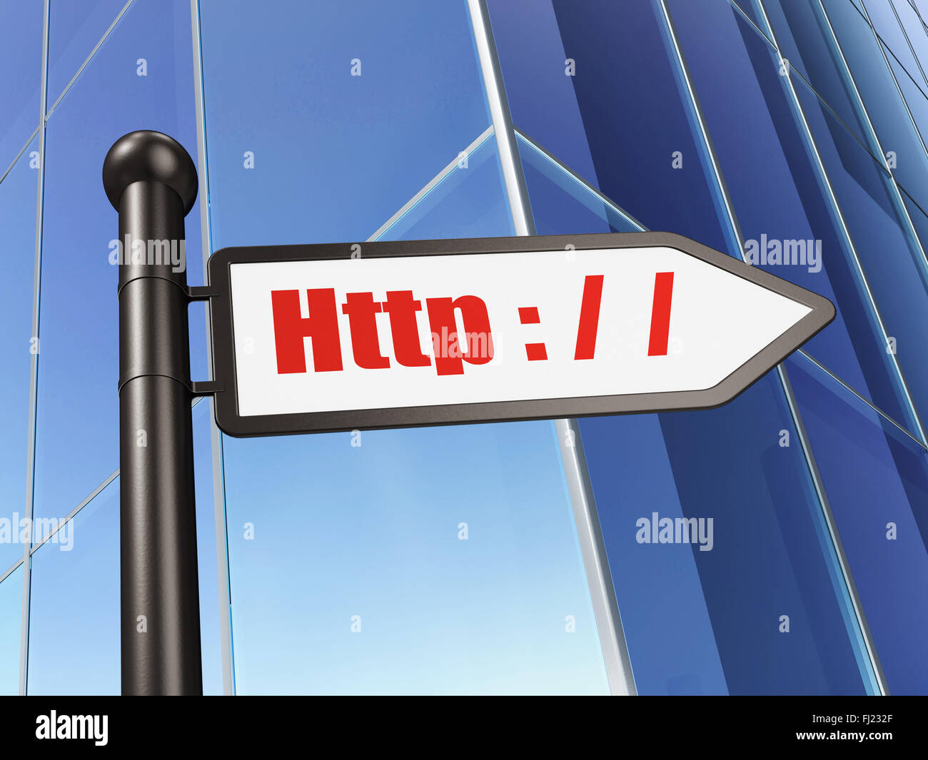 Web design concept: sign Http : / / on Building background Stock Photo ...