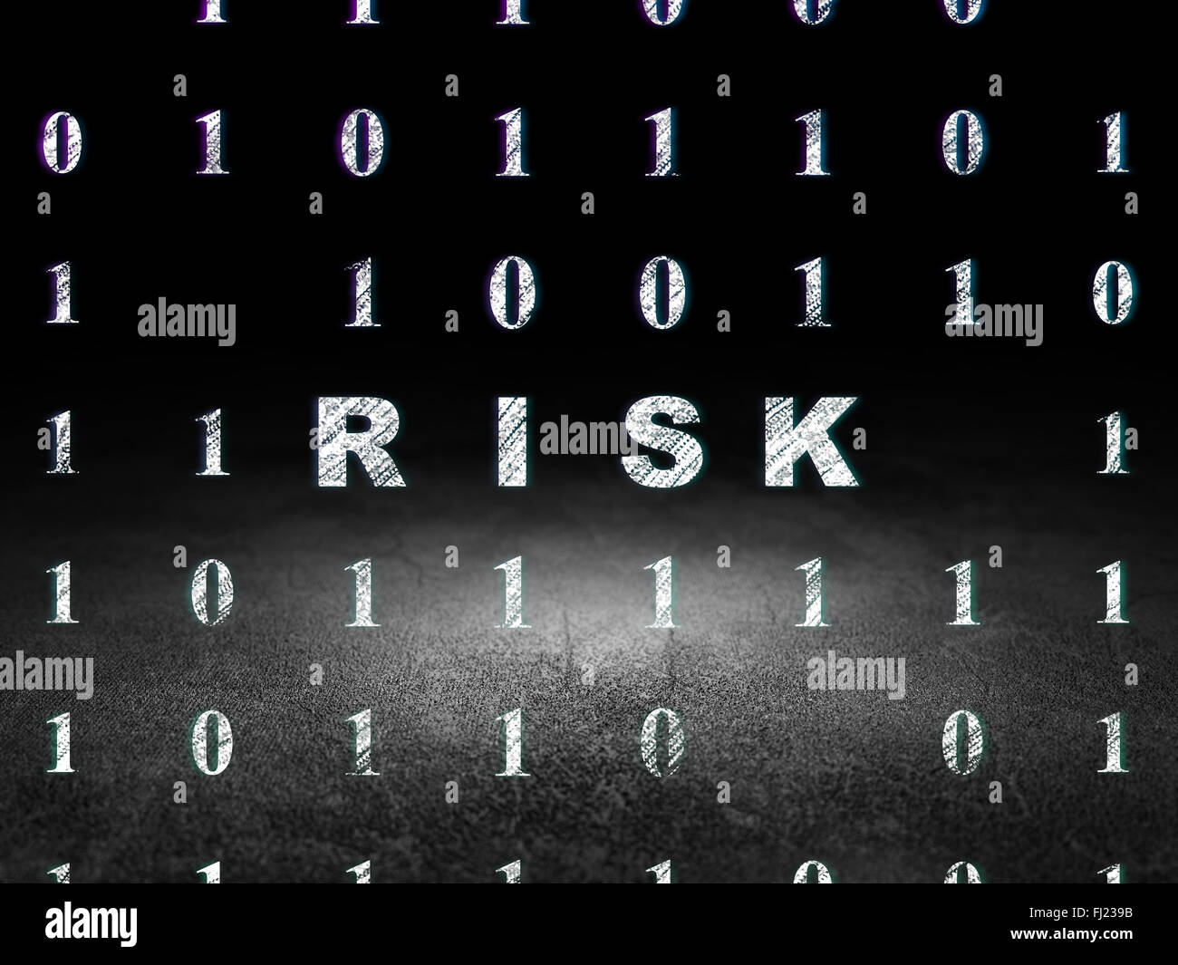 Business concept: Risk in grunge dark room Stock Photo - Alamy