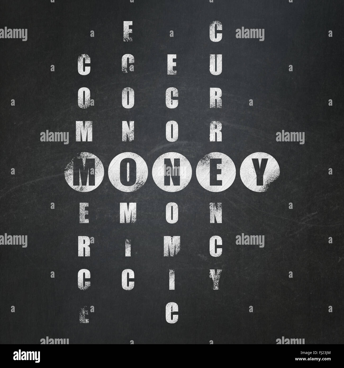 Banking concept Money in Crossword Puzzle Stock Photo Alamy