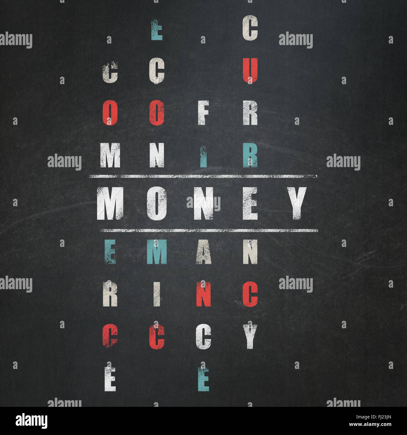 Money concept: Money in Crossword Puzzle Stock Photo Alamy