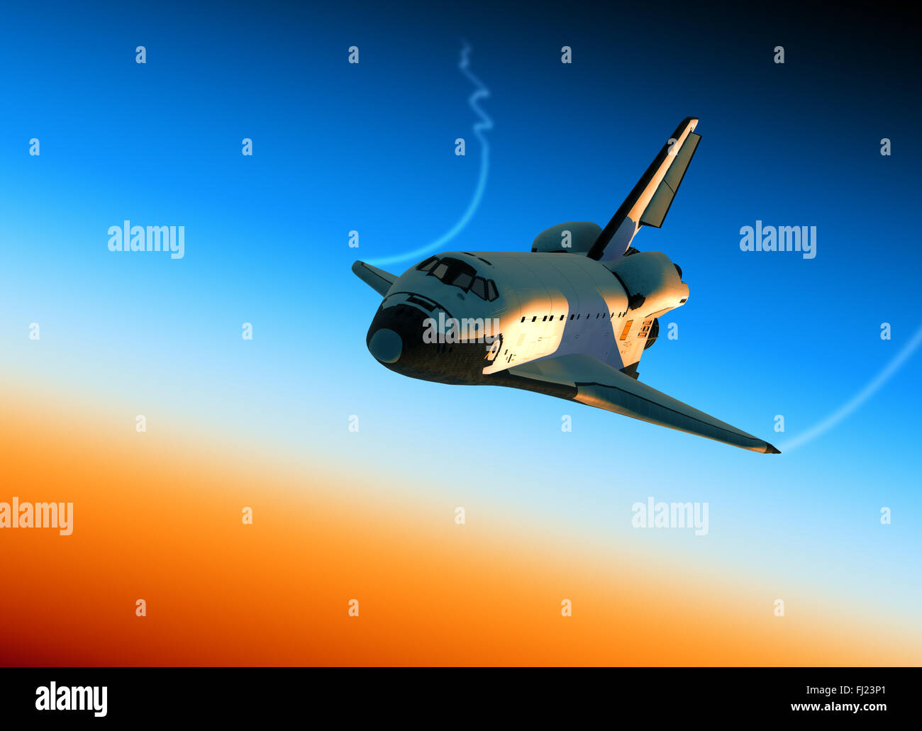 Space Shuttle Landing Stock Photo