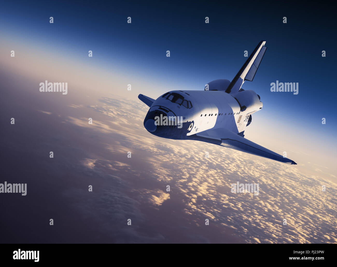 Space Shuttle Landing Stock Photo