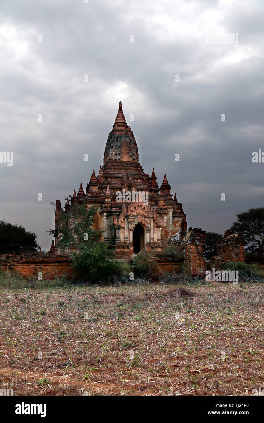 Antique pagoda in Old Bagan, Myanmar Stock Photo