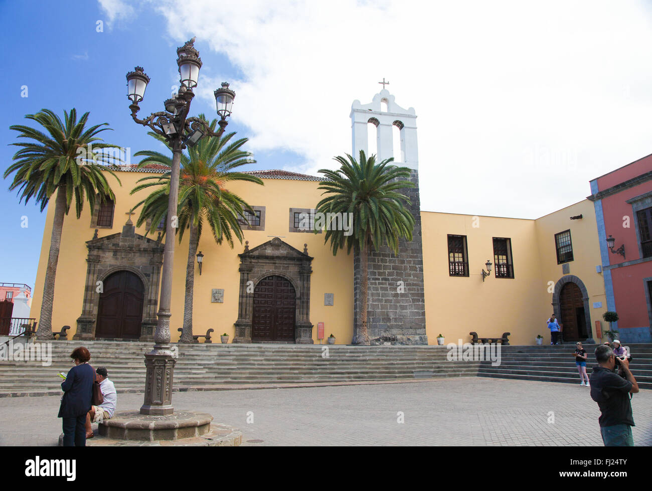 GARACHICO, SPAIN - JANUARY 20, 2016: Old Franciscan Convent in the town of Garachico, Tenerife, Canary Islands, Spain Stock Photo