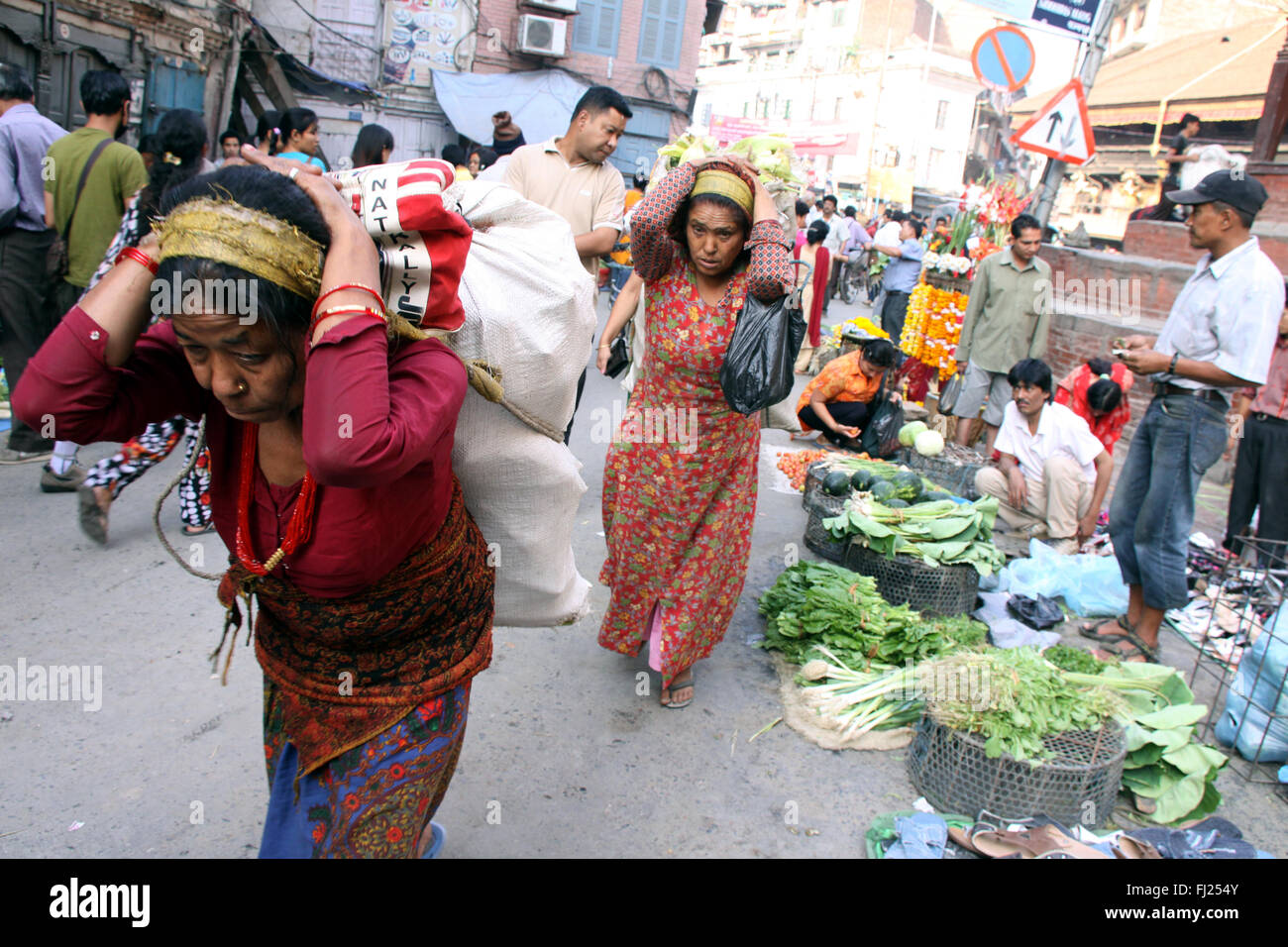 Nepal pictures of people and landscapes Stock Photo