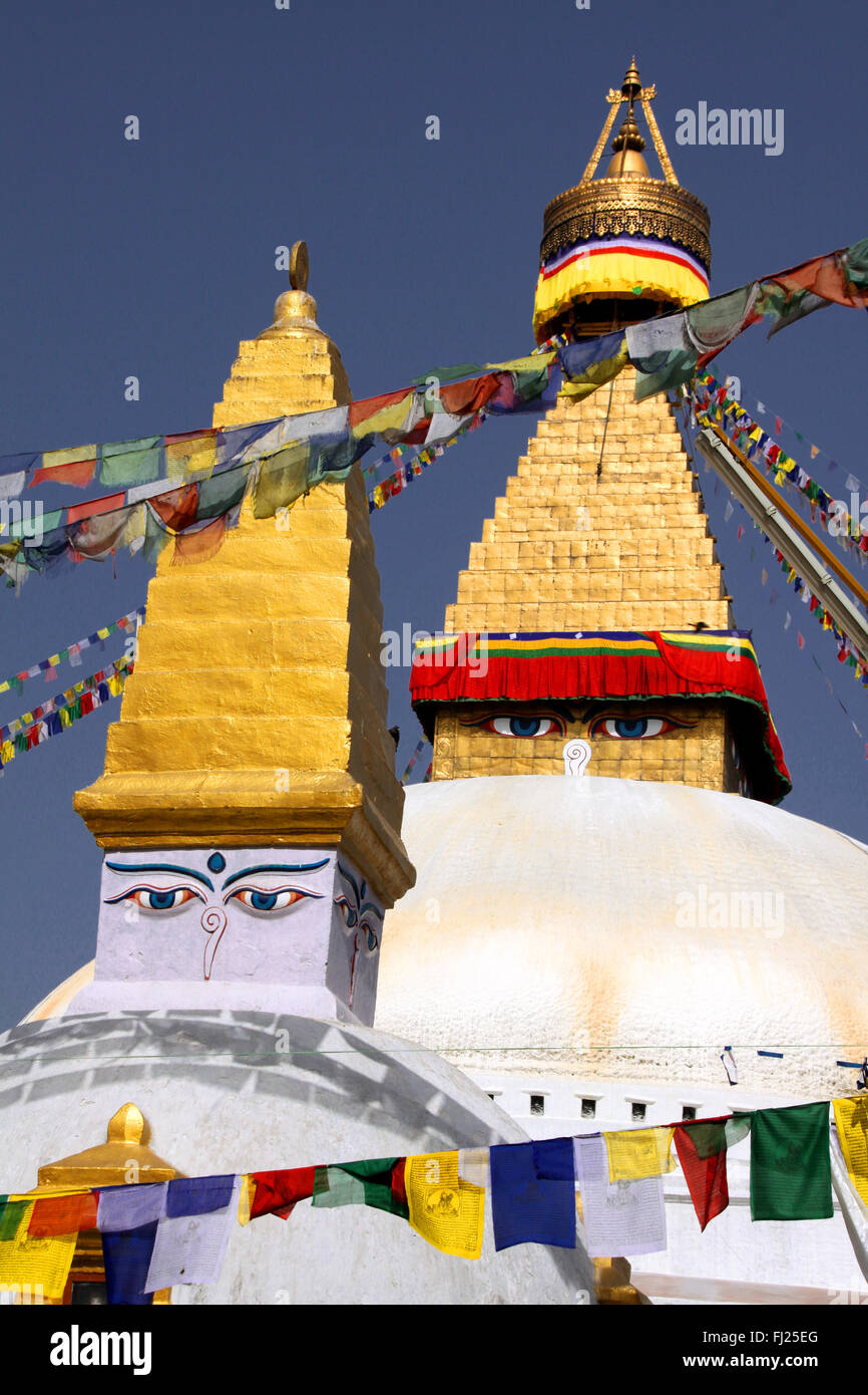 Boudhanath stupa, Katmandu valley Stock Photo
