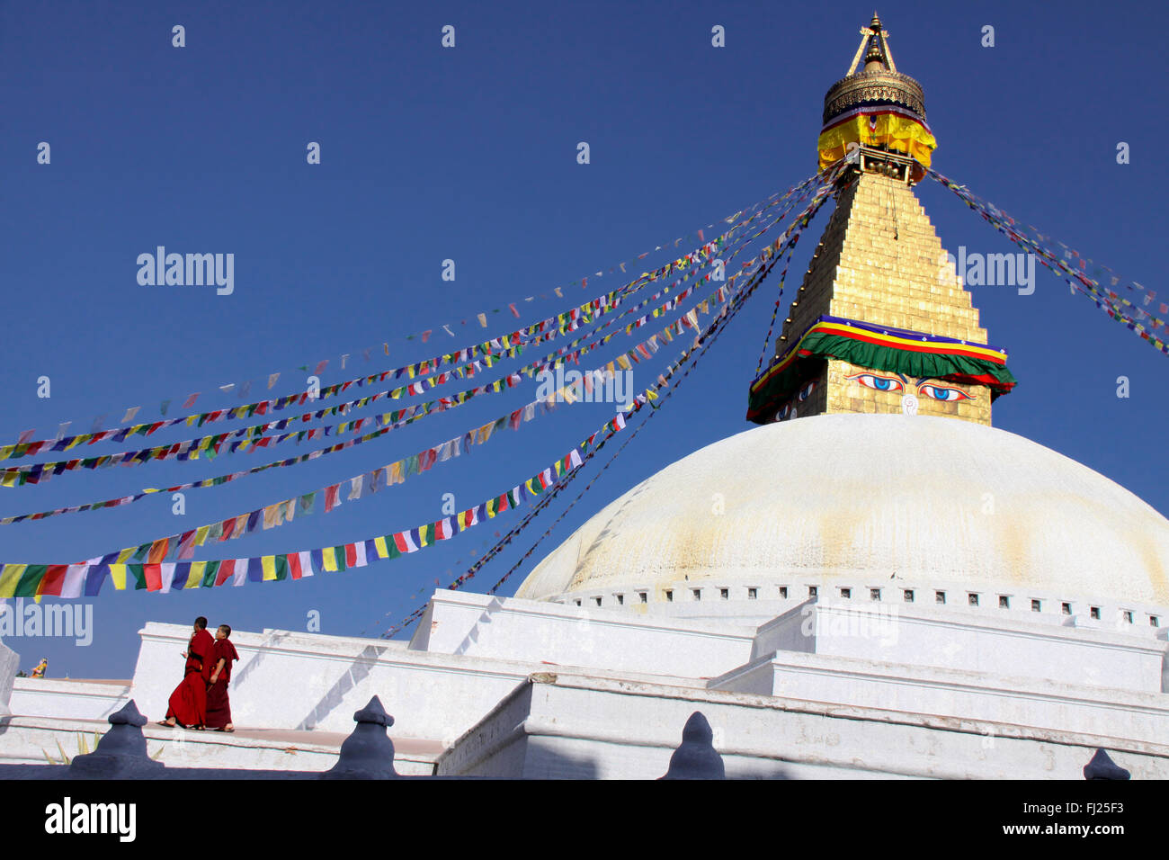 Boudhanath stupa, Katmandu valley Stock Photo