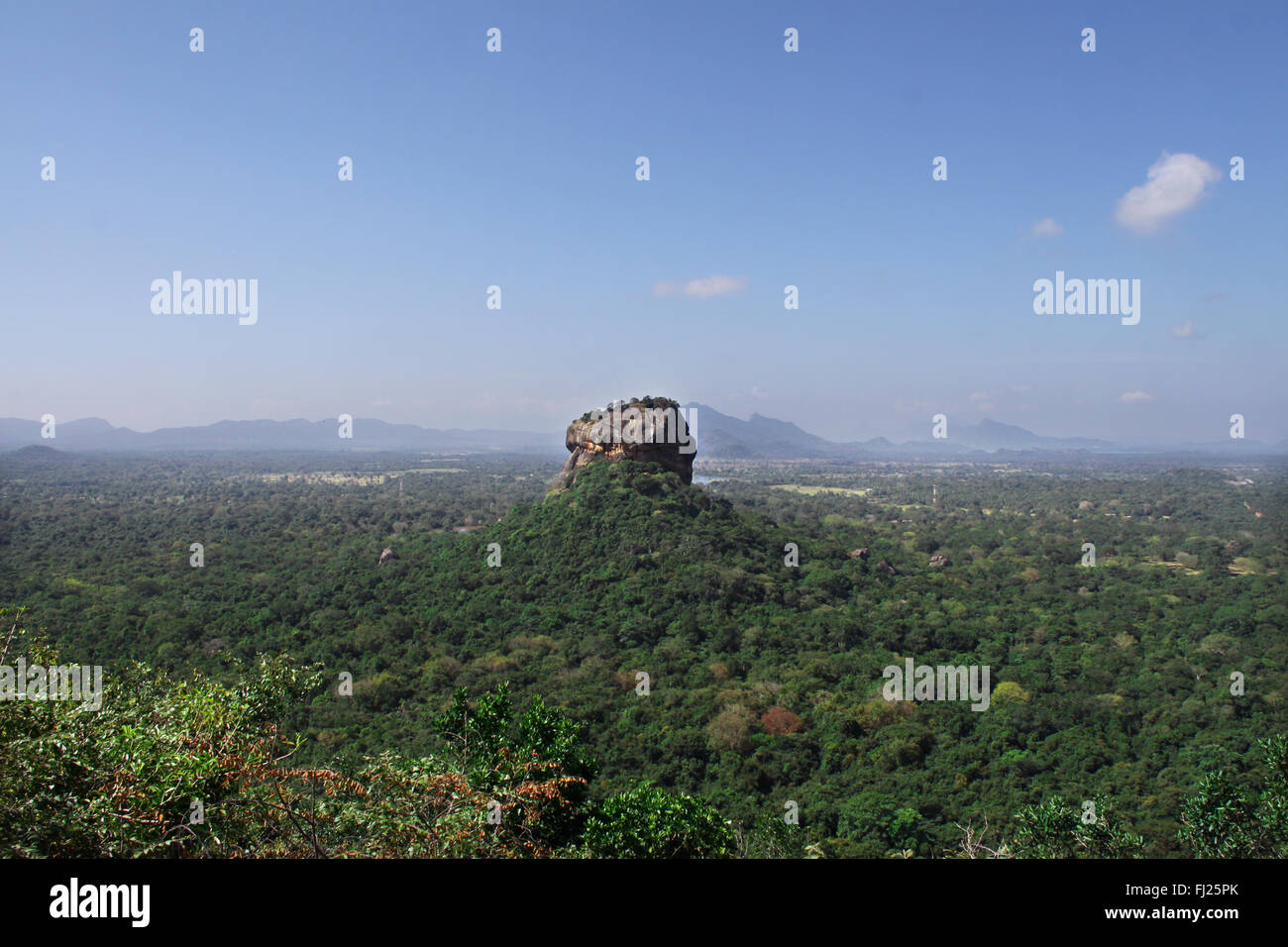Sigiriya rock - landscape of Sri Lanka Stock Photo