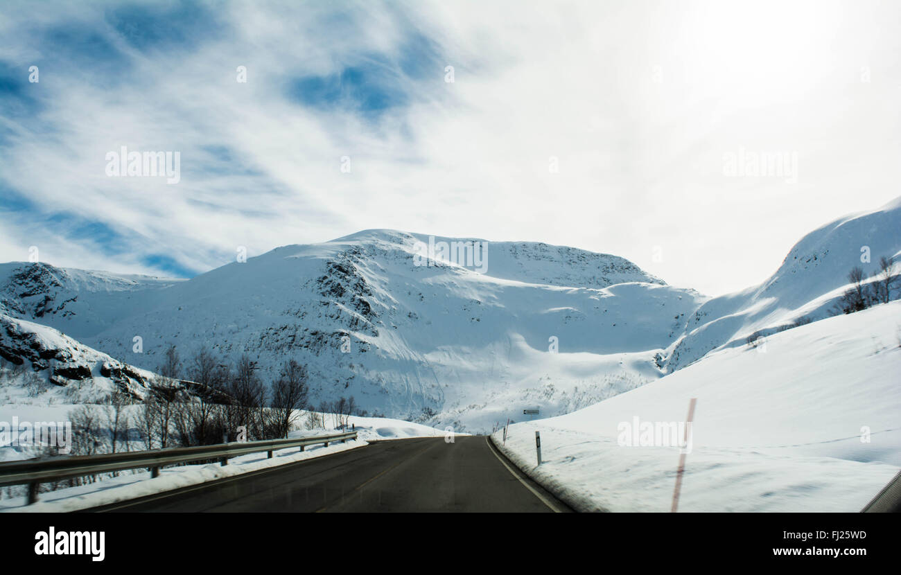 Stranda Winter landscape in Stranda, Norway, Scandinavia, Europe Stock Photo ...