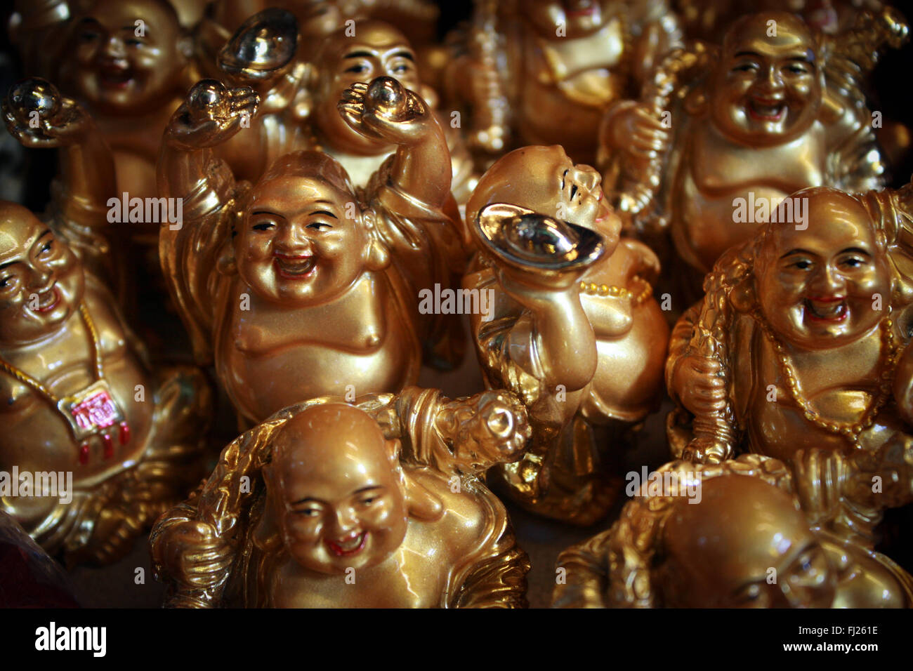 Buddha statues for sale in Chinatown Bangkok Thailand Stock Photo