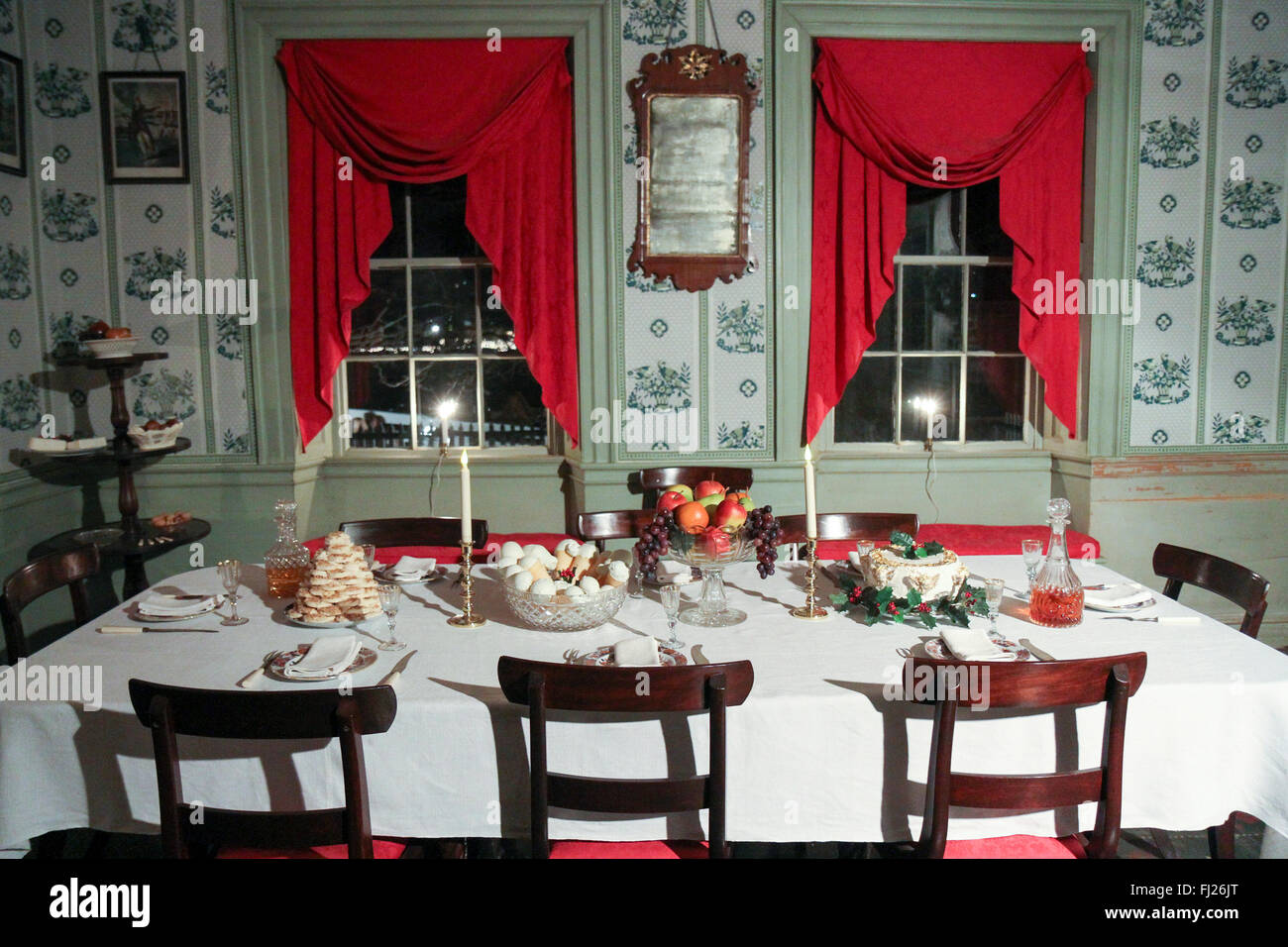 Inside the Salem Towne House at Old Sturbridge Village during the