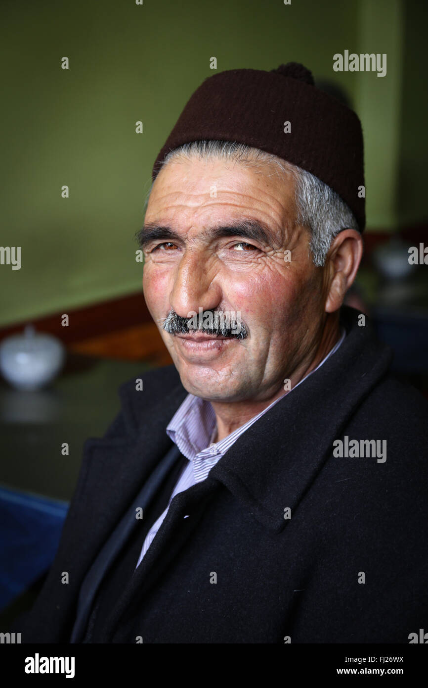 Portrait of Kurdish man in Dogubayazit , Turkey Stock Photo