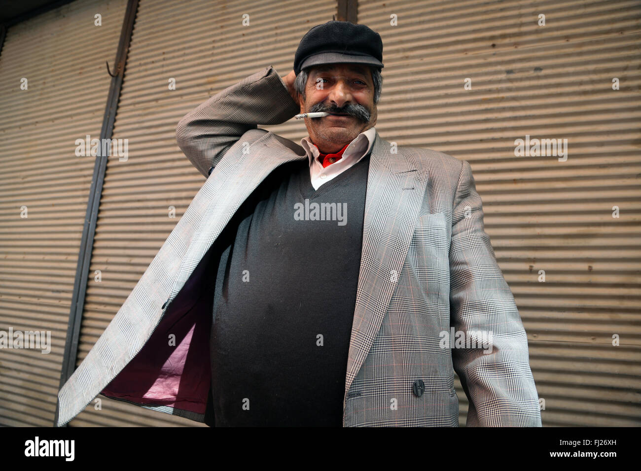 Portrait of Kurdish man in Dogubayazit , Turkey Stock Photo