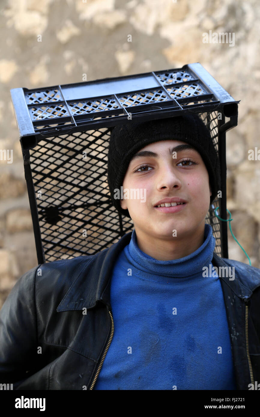 Portrait of Kurdish guy in Mardin, Turkey Stock Photo