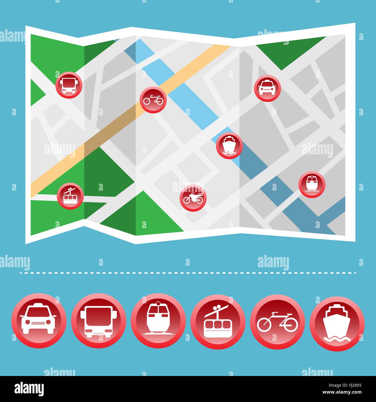 train station map icon clipart