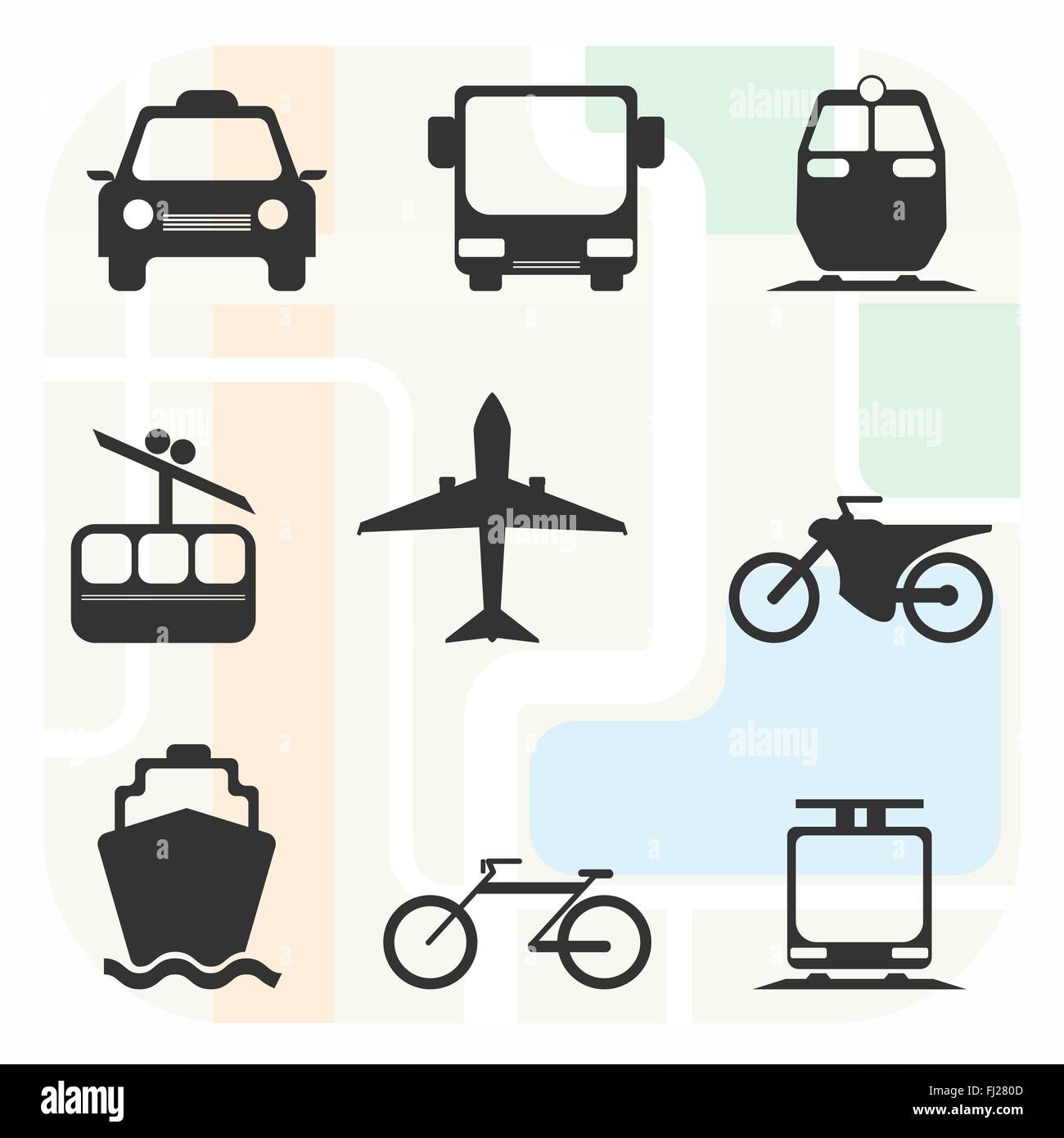 photo Car Bus Train Clipart https www alamy com stock photo transportation big icon set different types of vehicles car bus train 97165837 html