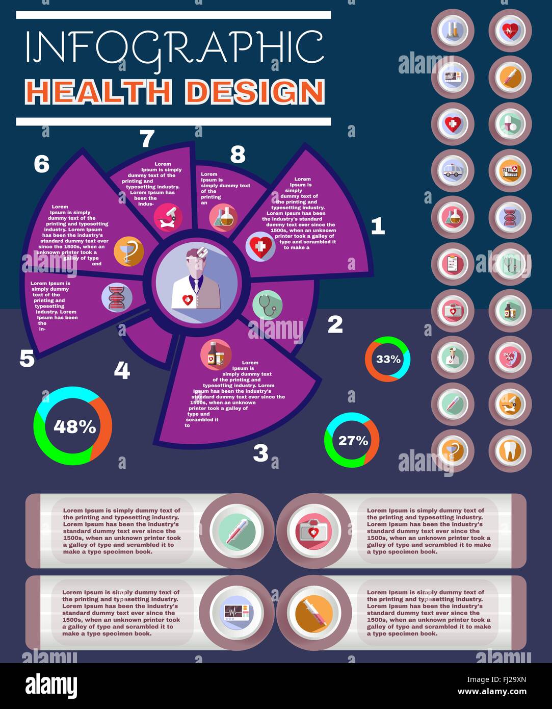 Medical Vector Infographic. Health Design Flyer. Healthcare Related ...