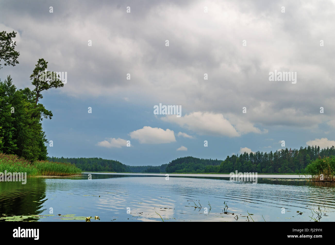 Clouds over lake Stock Photo - Alamy