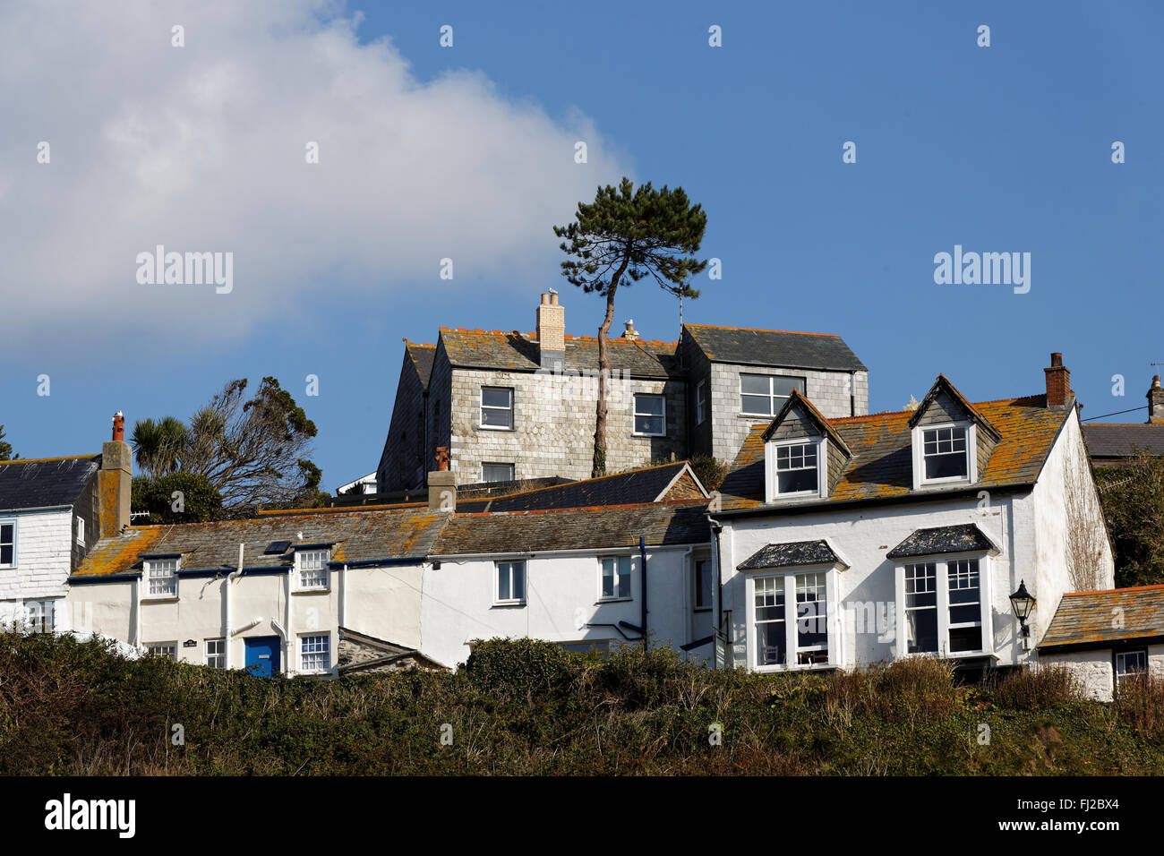 Houses in Port Isaac, Cornwall, UK Stock Photo Alamy