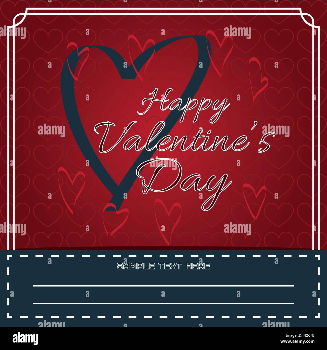 Valentine background - heart and stylish text Vector Image