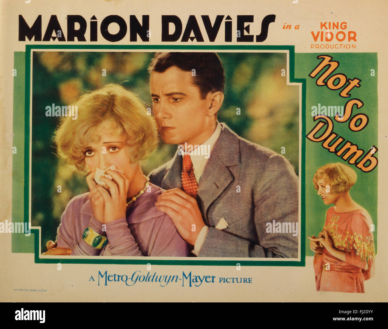 'Not So Dumb', (MGM, 1930), scene lobby card. Starring: Marion Davies, Elliott Nugent, Raymond Hackett, William Holden. Director: King Vidor; Writers: George S. Kaufman and Mark Connelly. Stock Photo