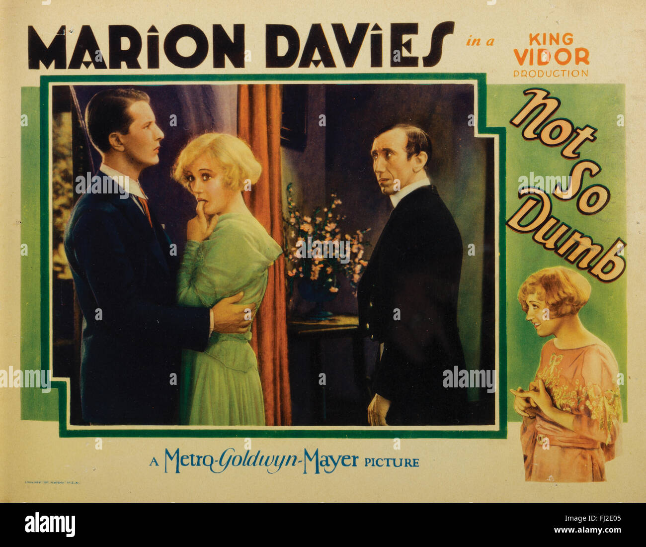 'Not So Dumb', (MGM, 1930), scene lobby card. Starring: Marion Davies, Elliott Nugent, Raymond Hackett, William Holden. Director: King Vidor; Writers: George S. Kaufman and Mark Connelly. Stock Photo