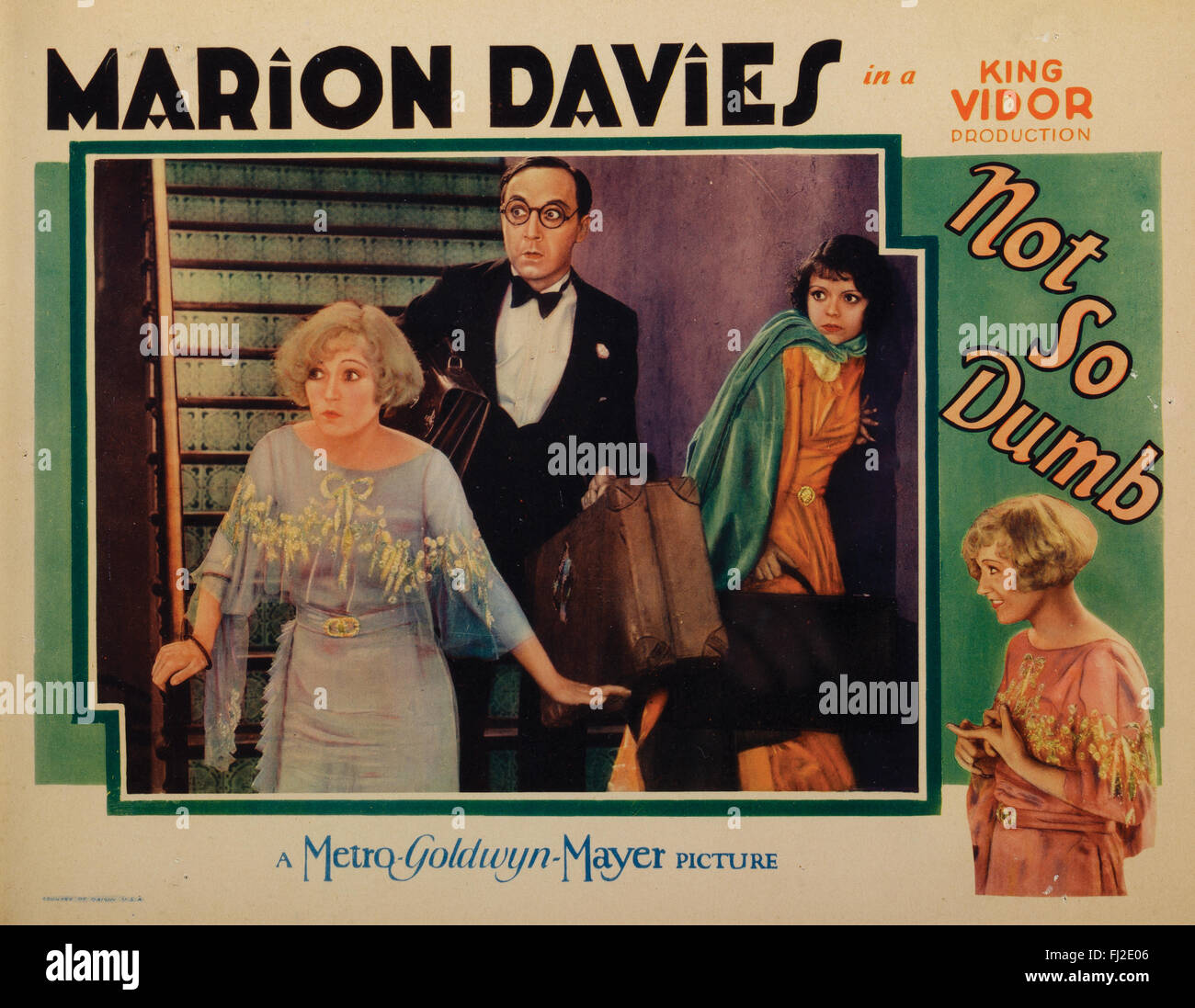 'Not So Dumb', (MGM, 1930), scene lobby card. Starring: Marion Davies, Elliott Nugent, Raymond Hackett, William Holden. Director: King Vidor; Writers: George S. Kaufman and Mark Connelly. Stock Photo