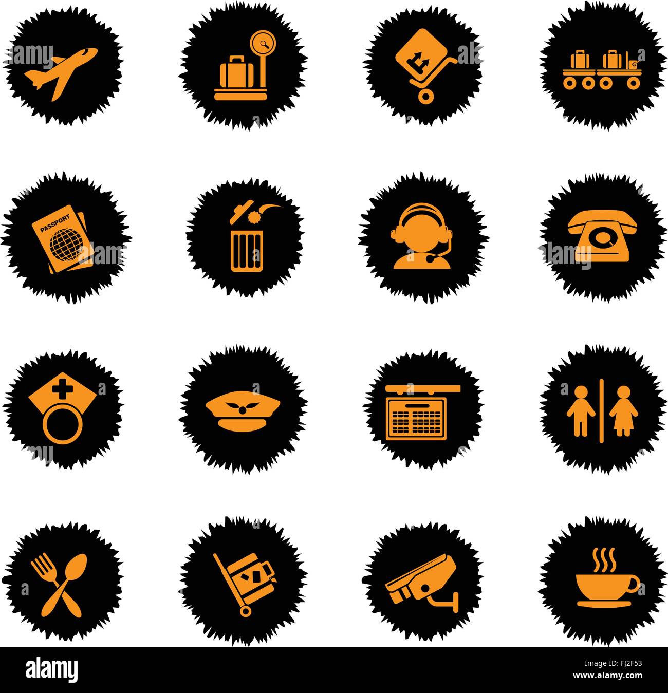 Airport icons set Stock Vector Image & Art - Alamy