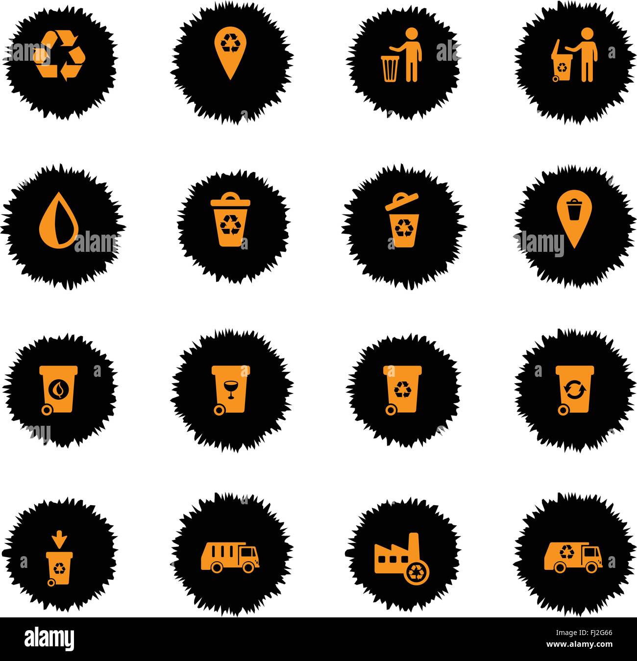 Garbage simply icons Stock Vector Image & Art - Alamy