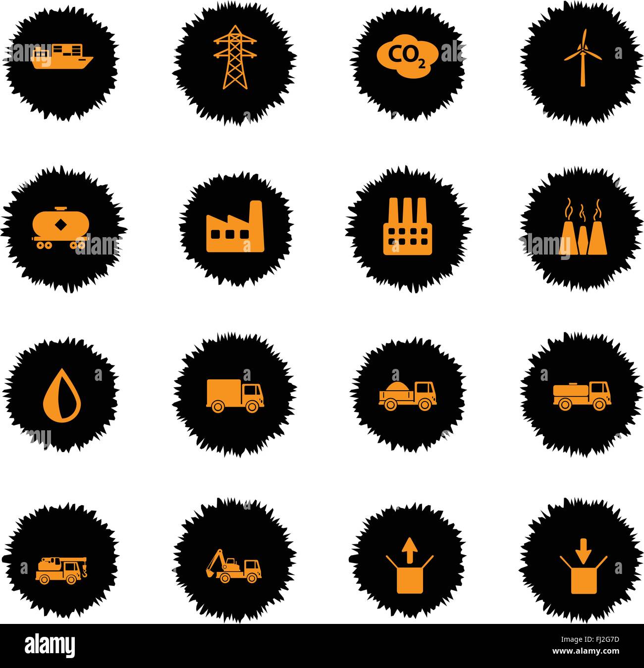 Industrial simply icons Stock Vector