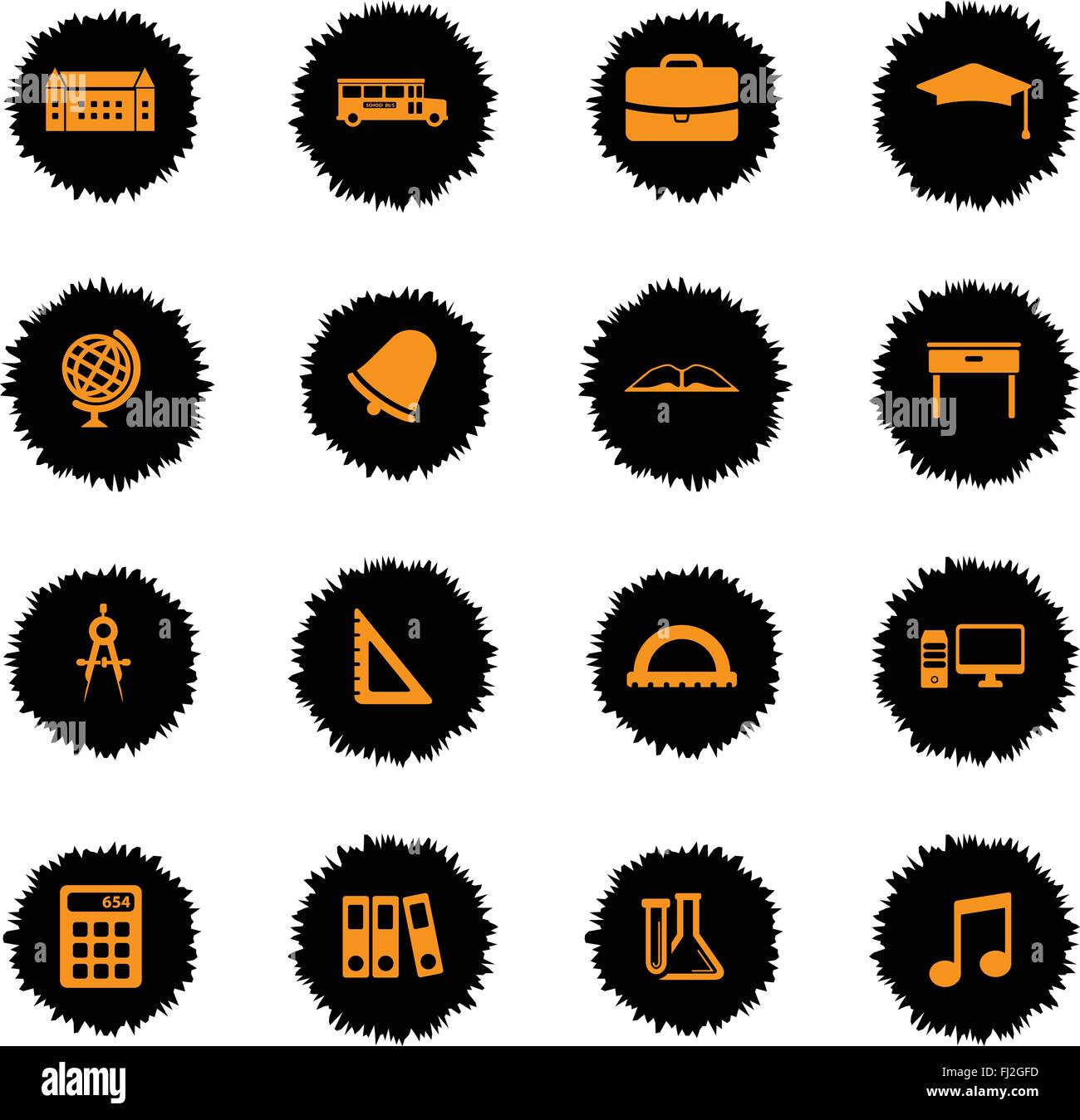 School simply icons Stock Vector Image & Art - Alamy