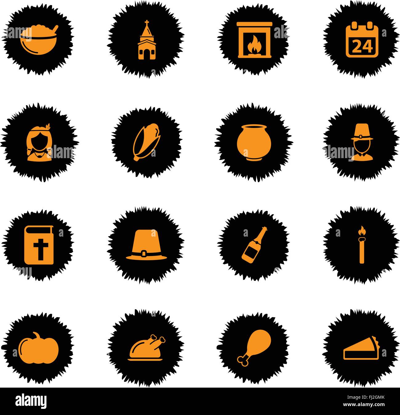 Thanksgiving simply icons Stock Vector Image & Art - Alamy