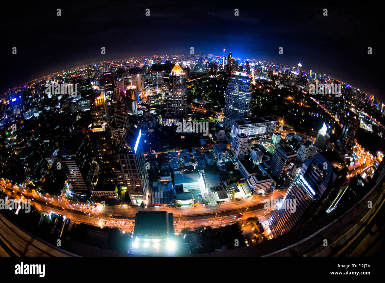 BANGKOK, Thailand A view of the lights of Bangkok city at night from