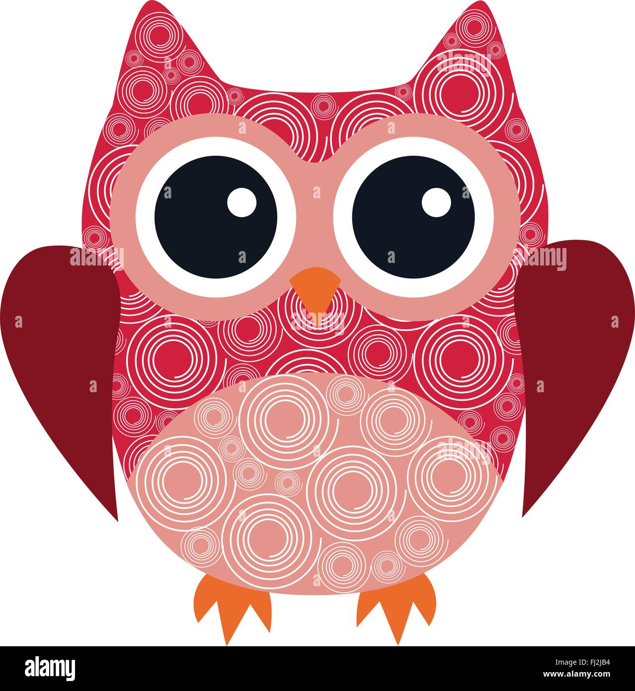 vector illustration of a baby shower or invitation card with owl Stock ...