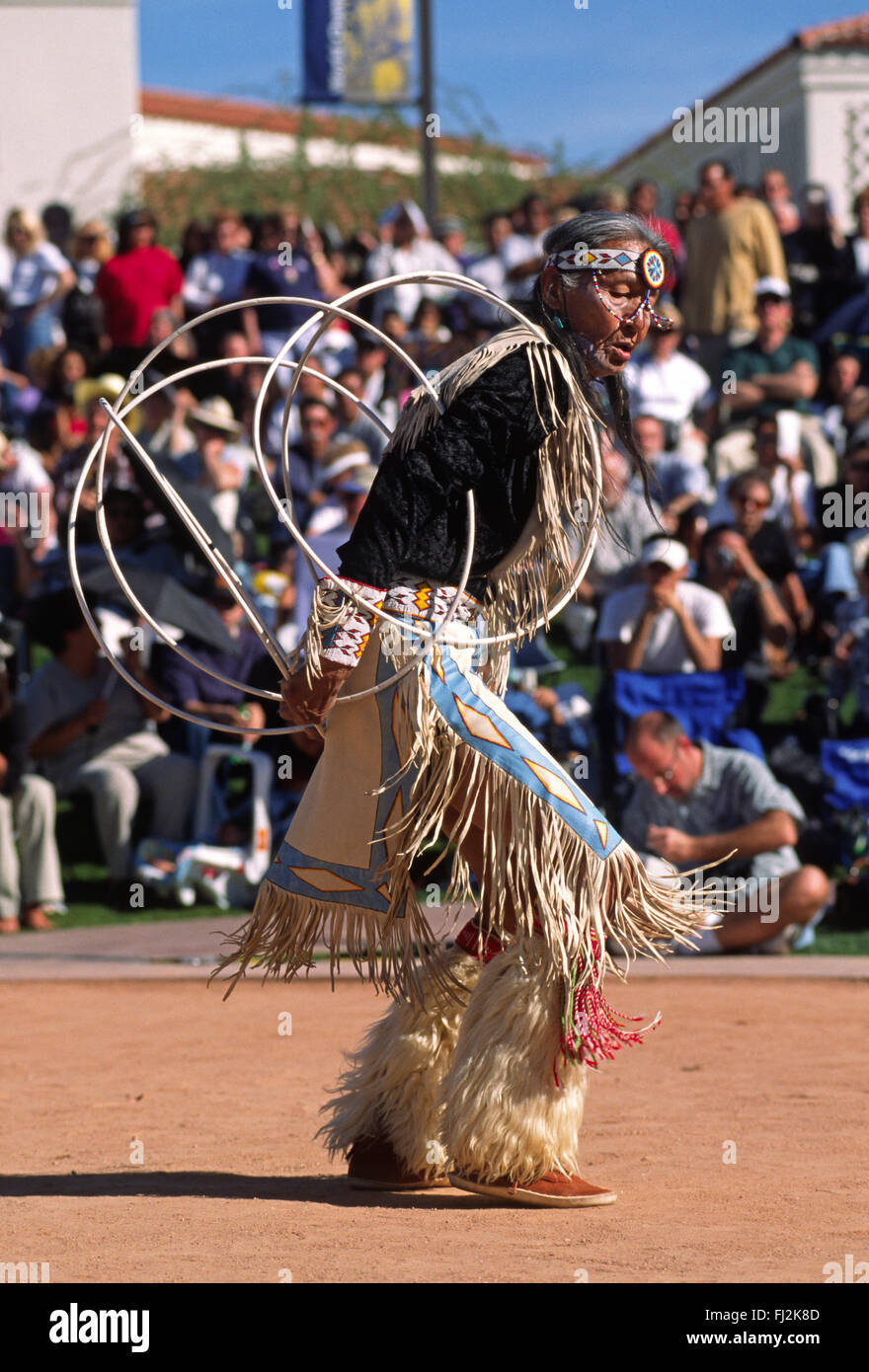 JONES BENALLY competes at the WORLD CHAMPIONSHIP HOOP DANCE CONTEST