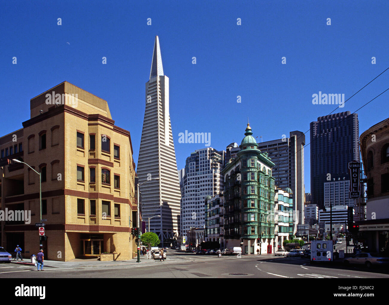 TRANSAMERICA building from NORTH BEACH - SAN FRANCISCO, CALIFORNIA Stock Photo