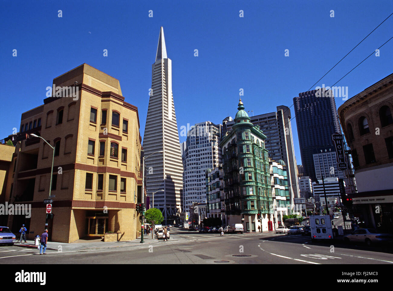 TRANSAMERICA building from NORTH BEACH - SAN FRANCISCO, CALIFORNIA Stock Photo