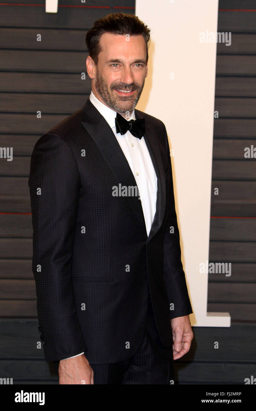 Beverly Hills, CA, USA. 28th Feb, 2016.  Jon Hamm. 2016 Vanity Fair Oscar Party hosted by Graydon Carter following the 88th Academy Awards held at the Wallis Annenberg Center for the Performing Arts. Photo Credit: AdMedia Credit:  AdMedia/ZUMA Wire/Alamy Live News Stock Photo