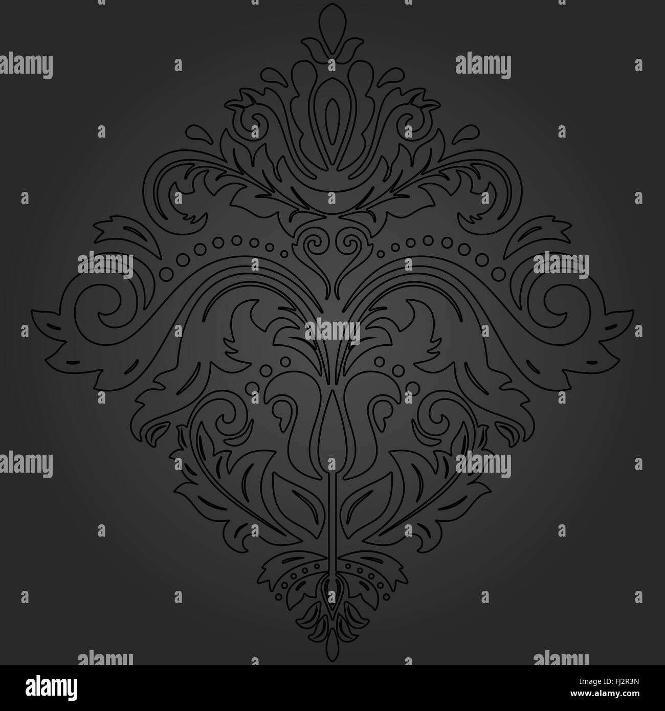 Damask Oriental Pattern Stock Photo Alamy