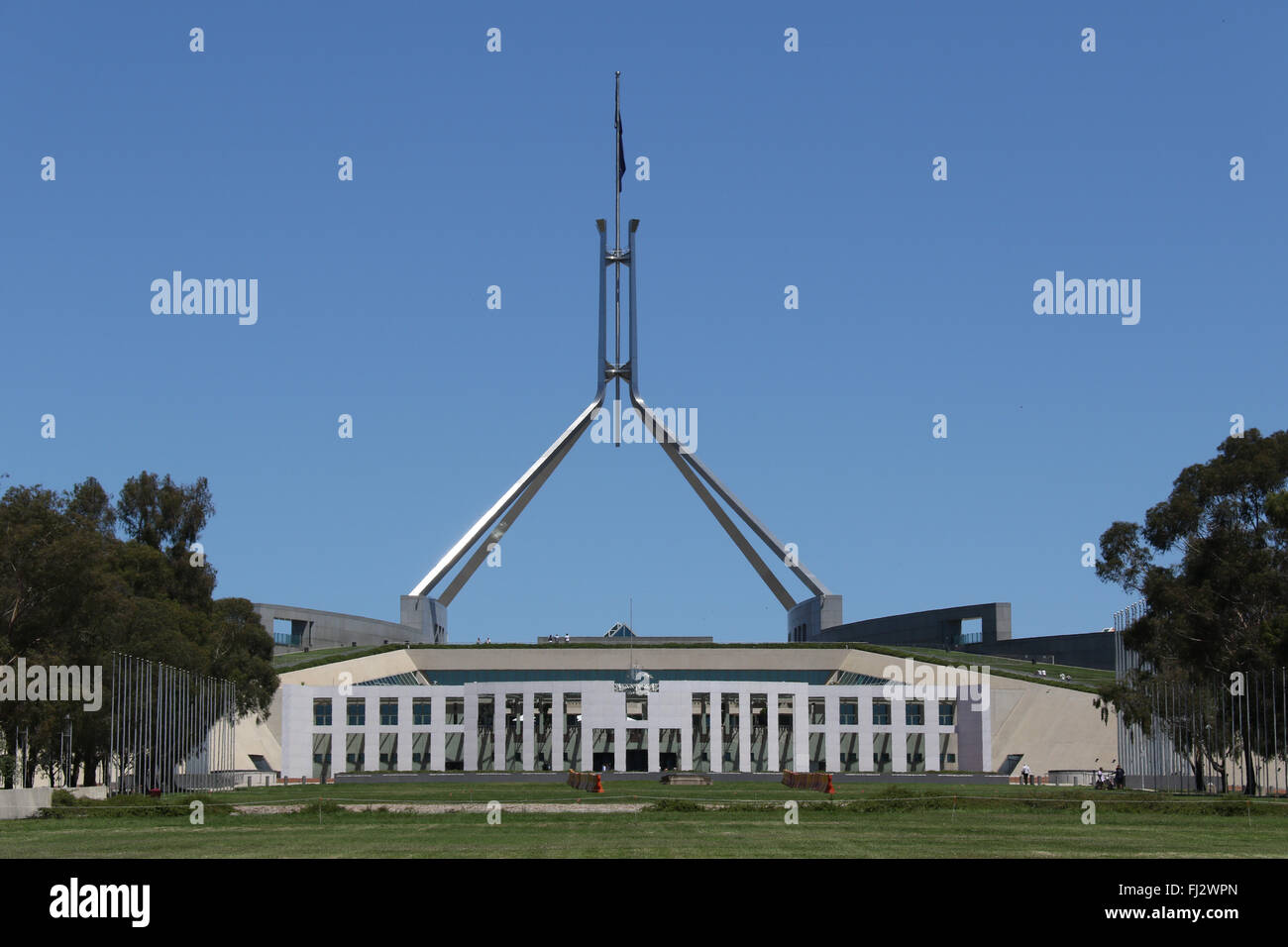 Australian Parliament House at Capital Hill in Canberra. Stock Photo