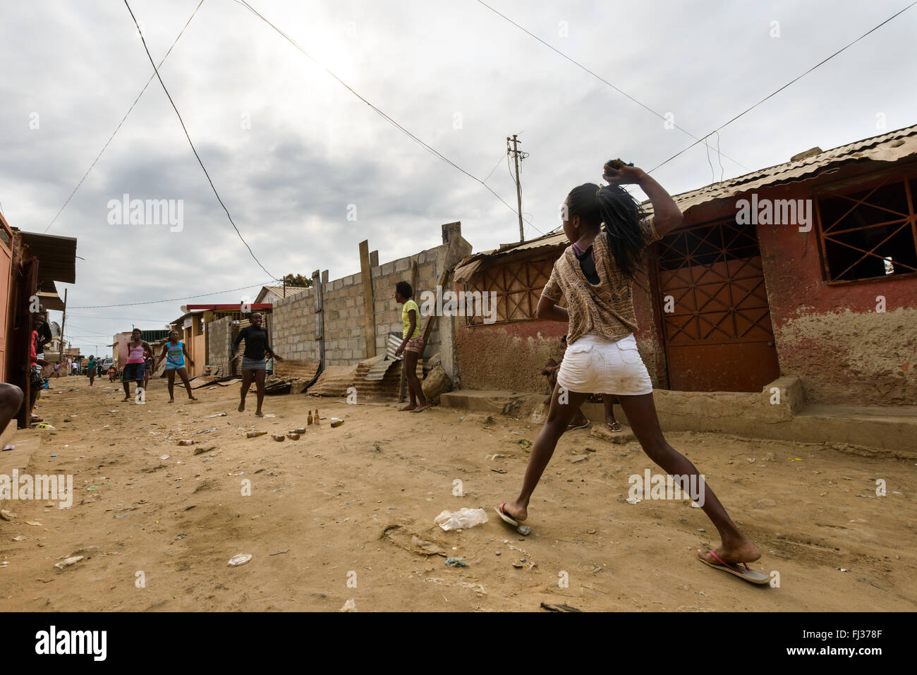 Life in Bairro Rangel, Luanda, Angola, Africa Stock Photo