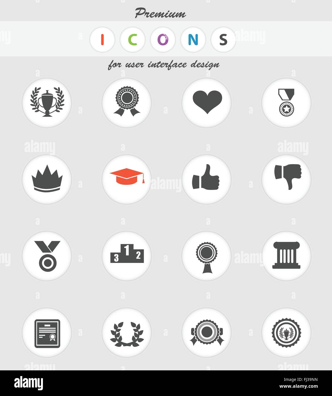 Trophy and prize icon set Stock Vector Image & Art - Alamy
