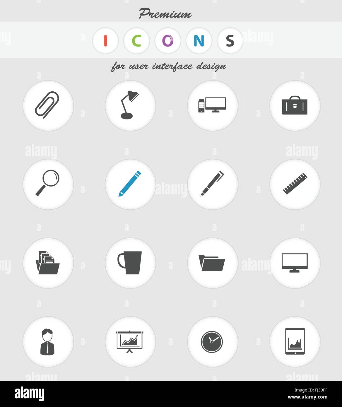 Office simply icons Stock Vector Image & Art - Alamy