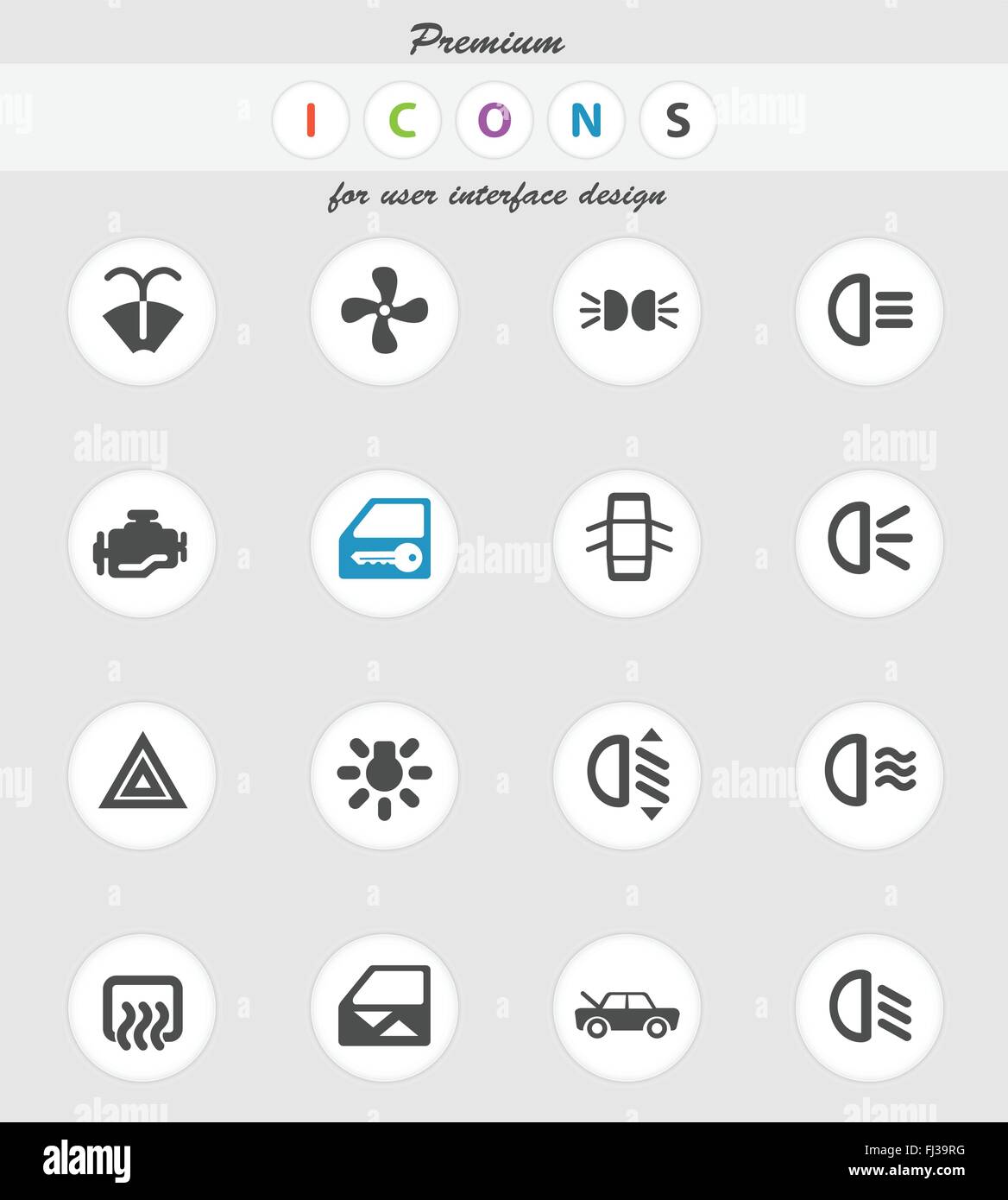 car interface sign Stock Vector Image & Art - Alamy