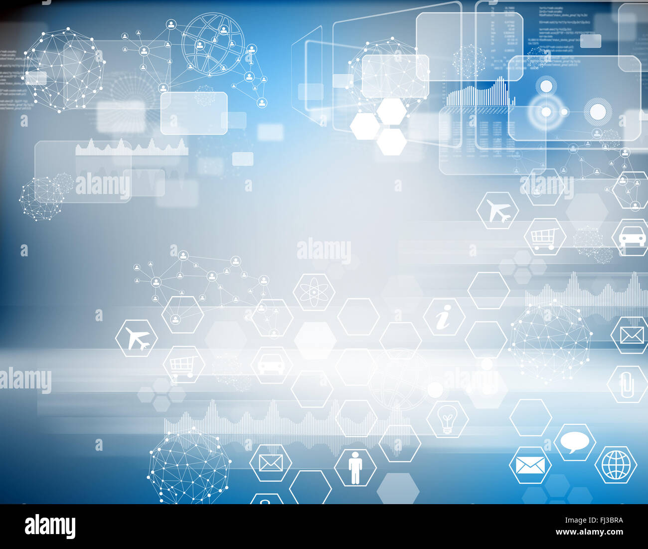 Abstract background with computer icons Stock Photo - Alamy