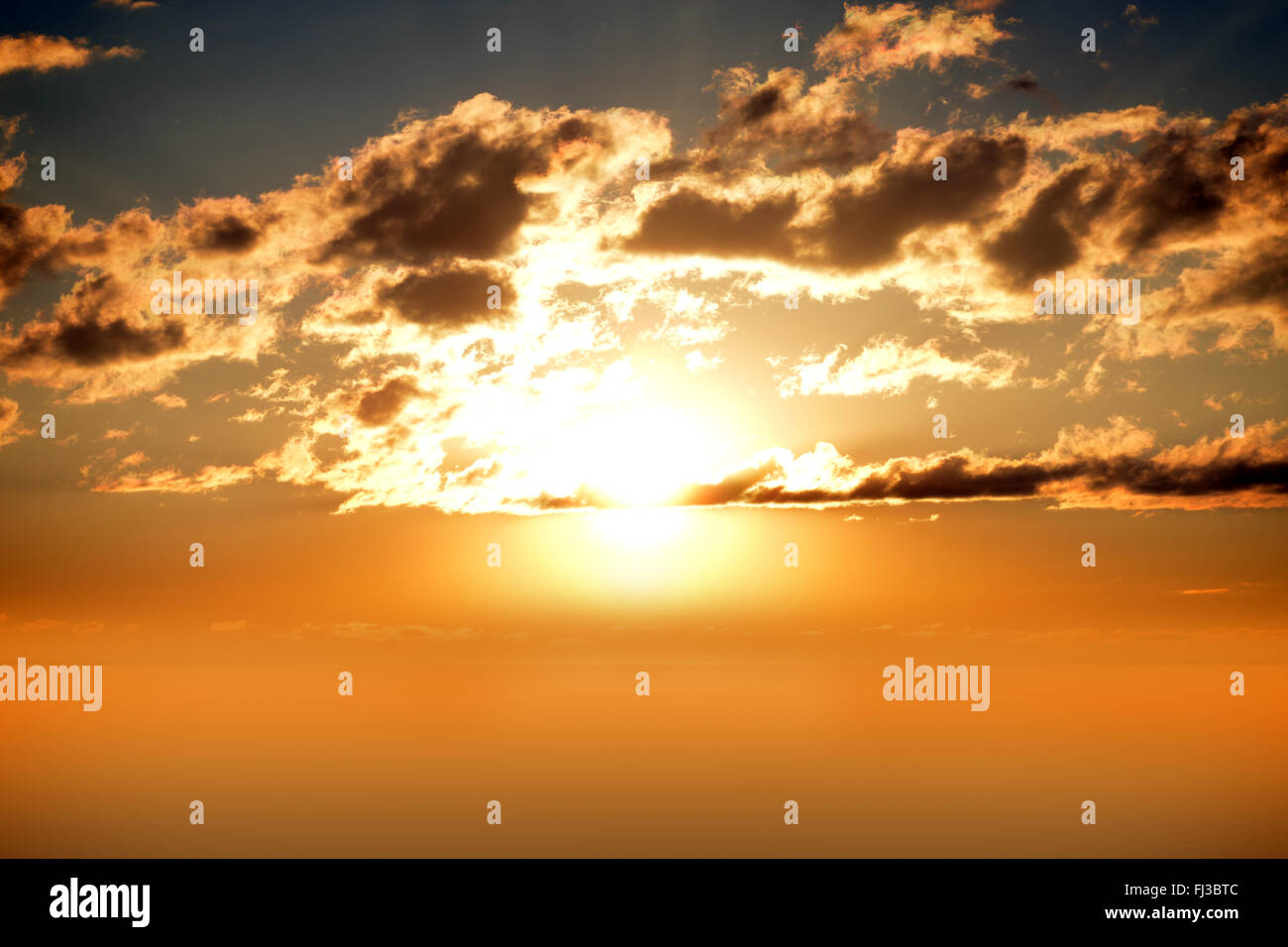 Sunset sky with clouds Stock Photo - Alamy
